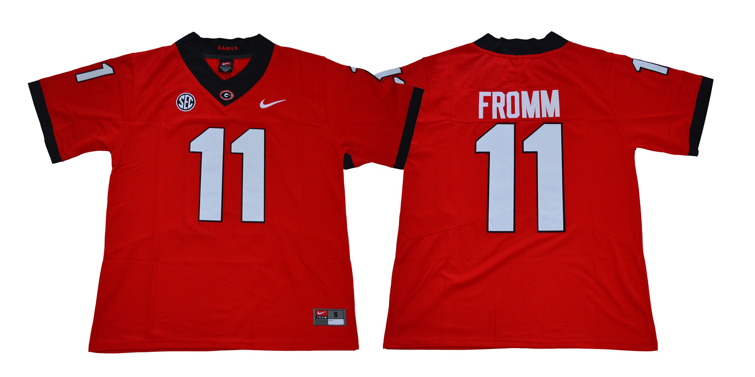 Men Georgia Bulldogs #11 Fromm Legend red NCAA Jerseys->ncaa teams->NCAA Jersey